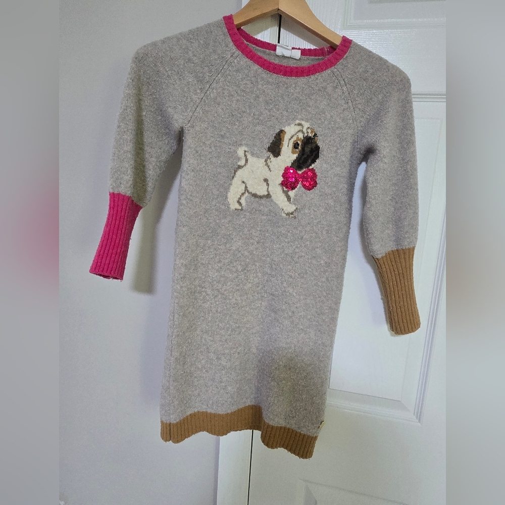 Deux par Deux Gray Dress with Pink and Brown Accents